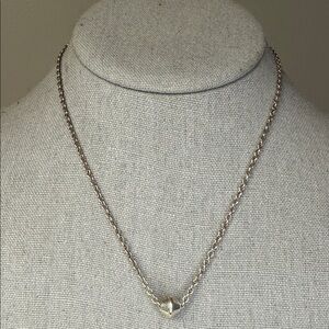 Tiffany & Co. Sterling Silver Barrel Necklace, 16in, Hallmarked